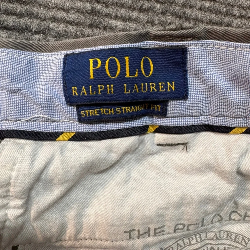 Polo Ralph Lauren Mens Stretch Straight Fit Chino Pants Gray Brown 38x32